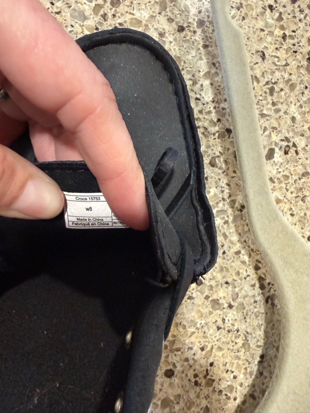 CROCS women’s Black Slip-On Boat Moccasins - Picture 6 of 6